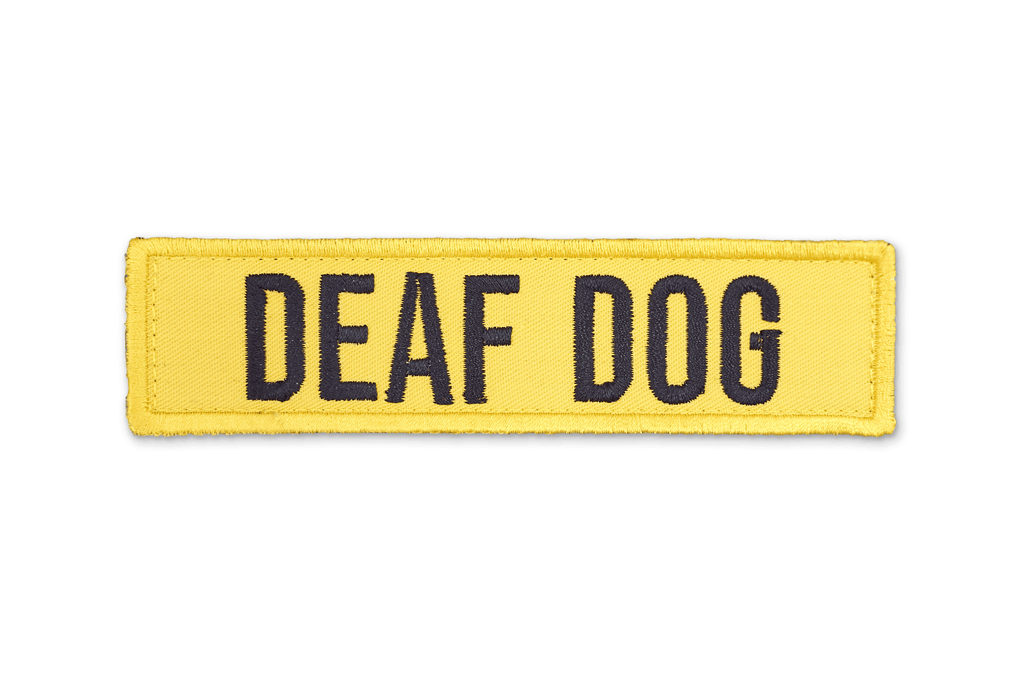 Deaf Dog EmbroideYellow Patch - Yellow - On Your Barks Merch