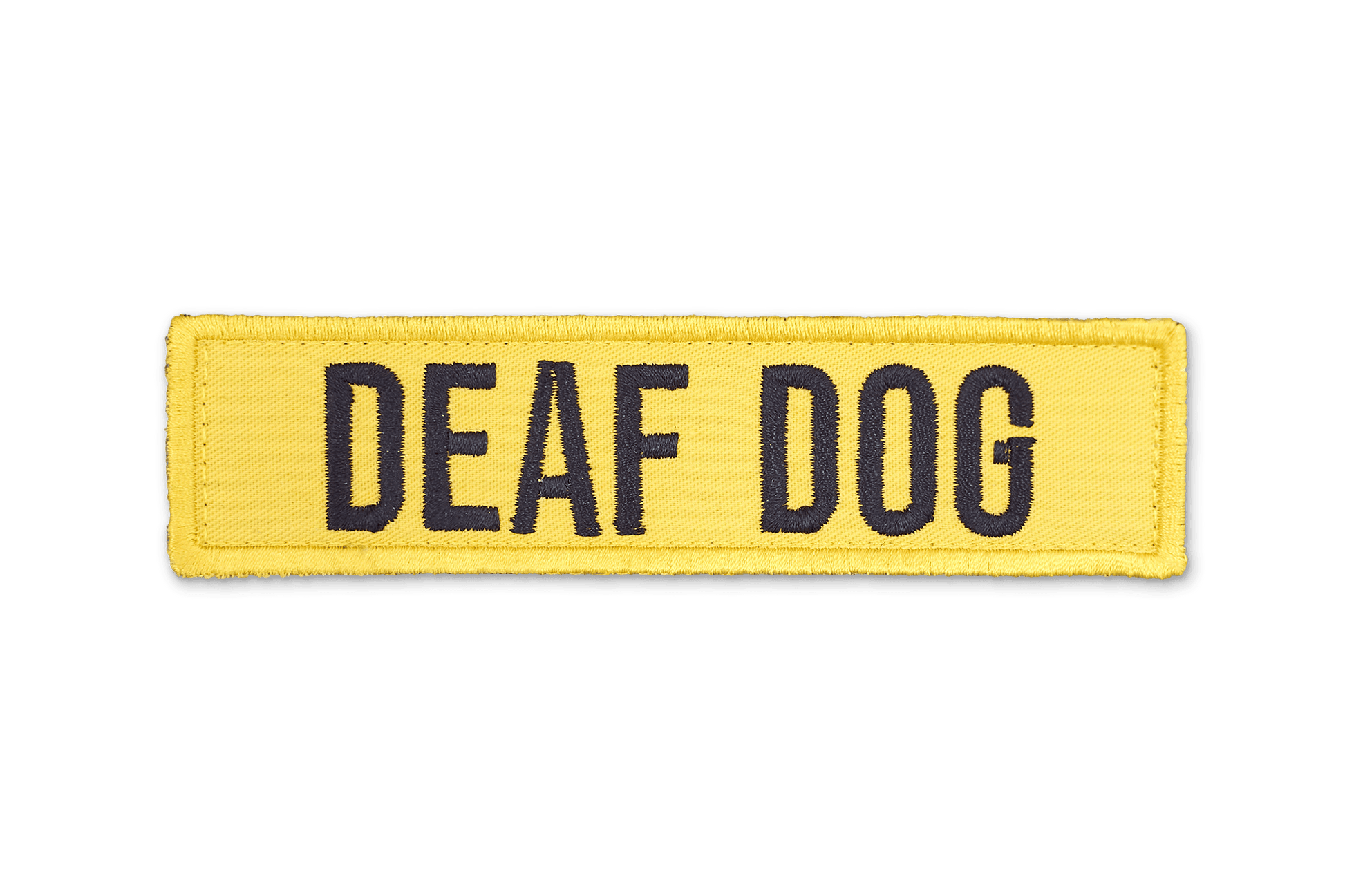 Deaf Dog EmbroideYellow Patch - Yellow - On Your Barks Merch