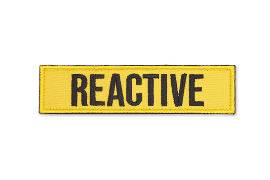 Reactive Dog EmbroideYellow Patch - Yellow - On Your Barks Merch